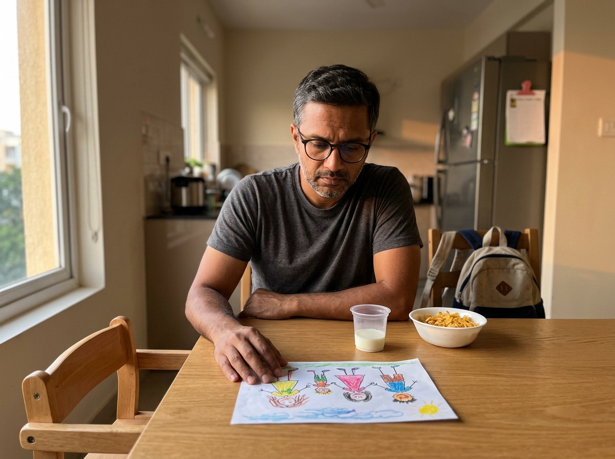 The kitchen table after the question